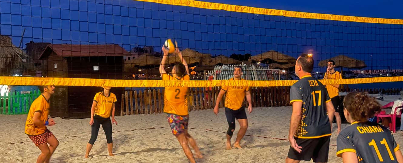 People playing beach volley